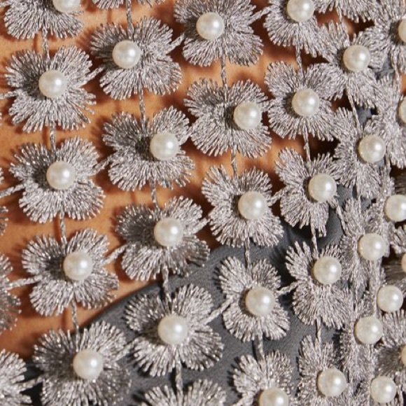 🍀SUPER RARE🍀 Anthropologie NWT Floral Beaded Cape Pearl Mesh Vest Cape ALL. - Picture 6 of 15